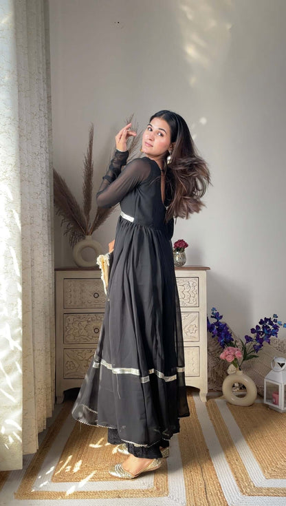 Swati's Twilight Black Gulnaz Anarkali