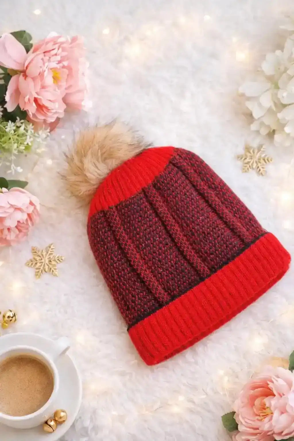 Handcrafted Toned Knitted Wool Cap