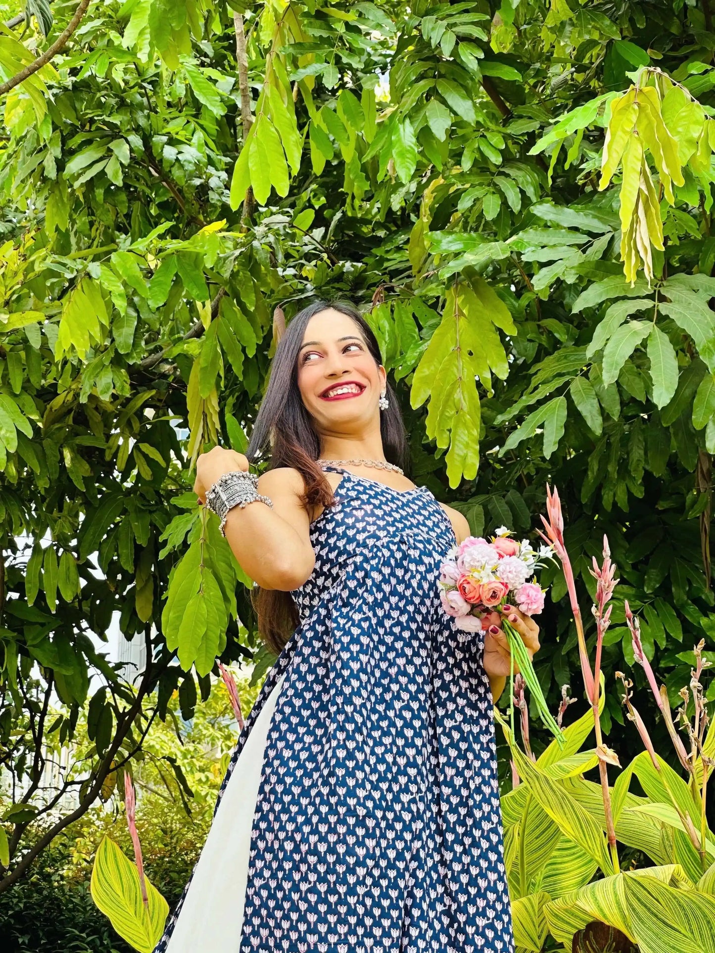 Lotus Blue Jaipuri Nyra Gulnaz Kurta