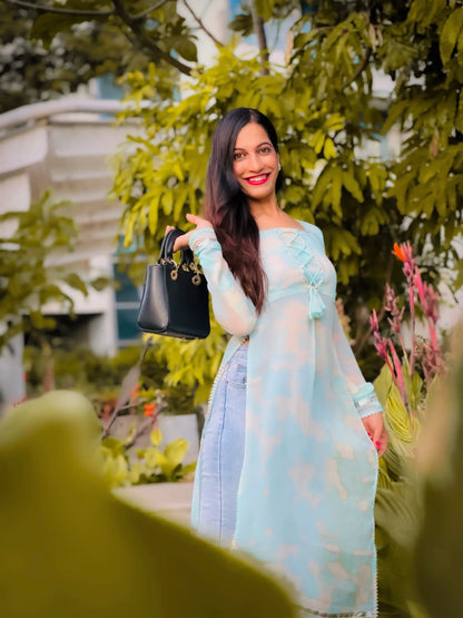 Tye Dye Georgette Dori Gulnaz Kurta