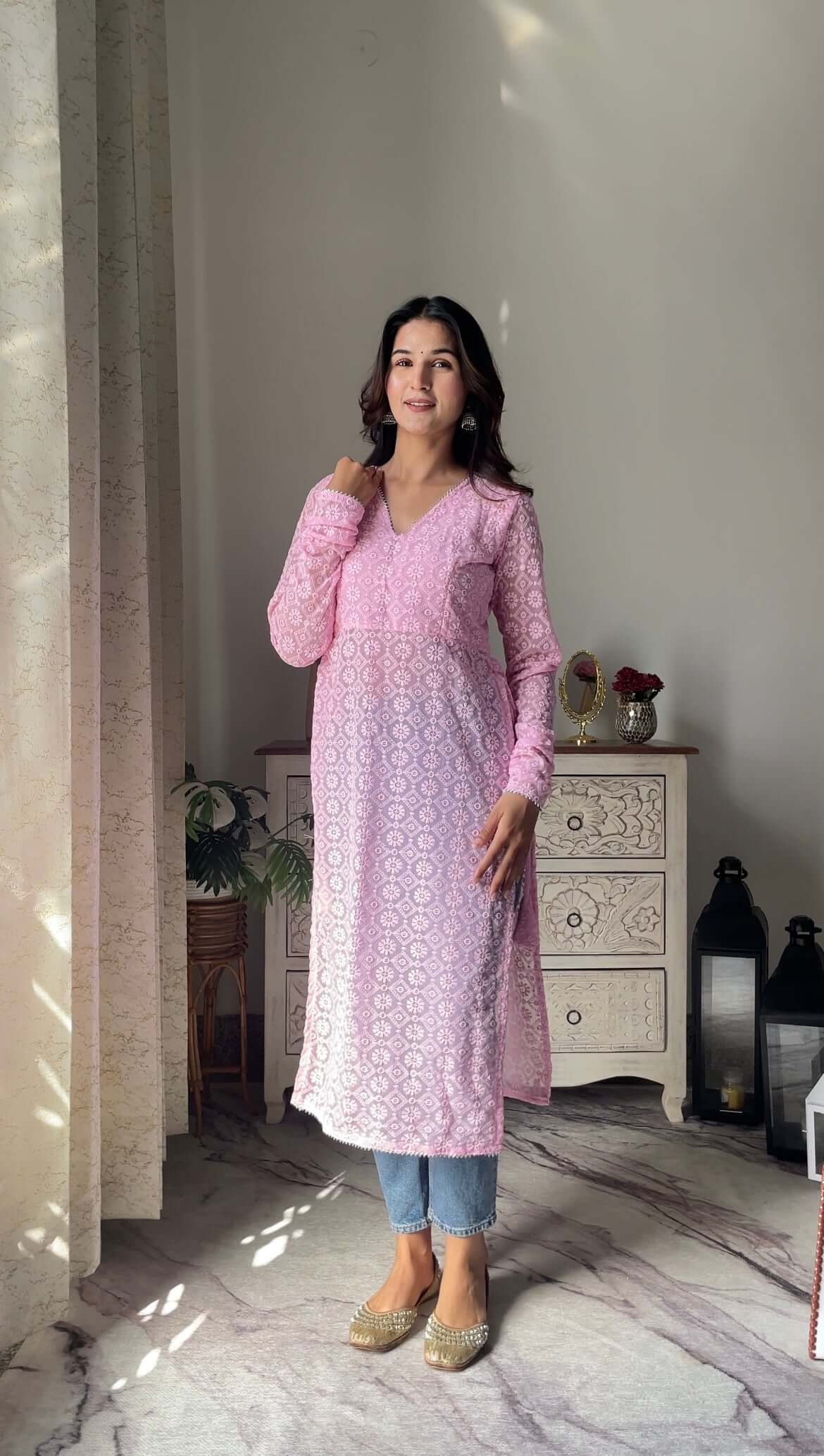 Swati's Pretty In Pink Gulnaz Kurta