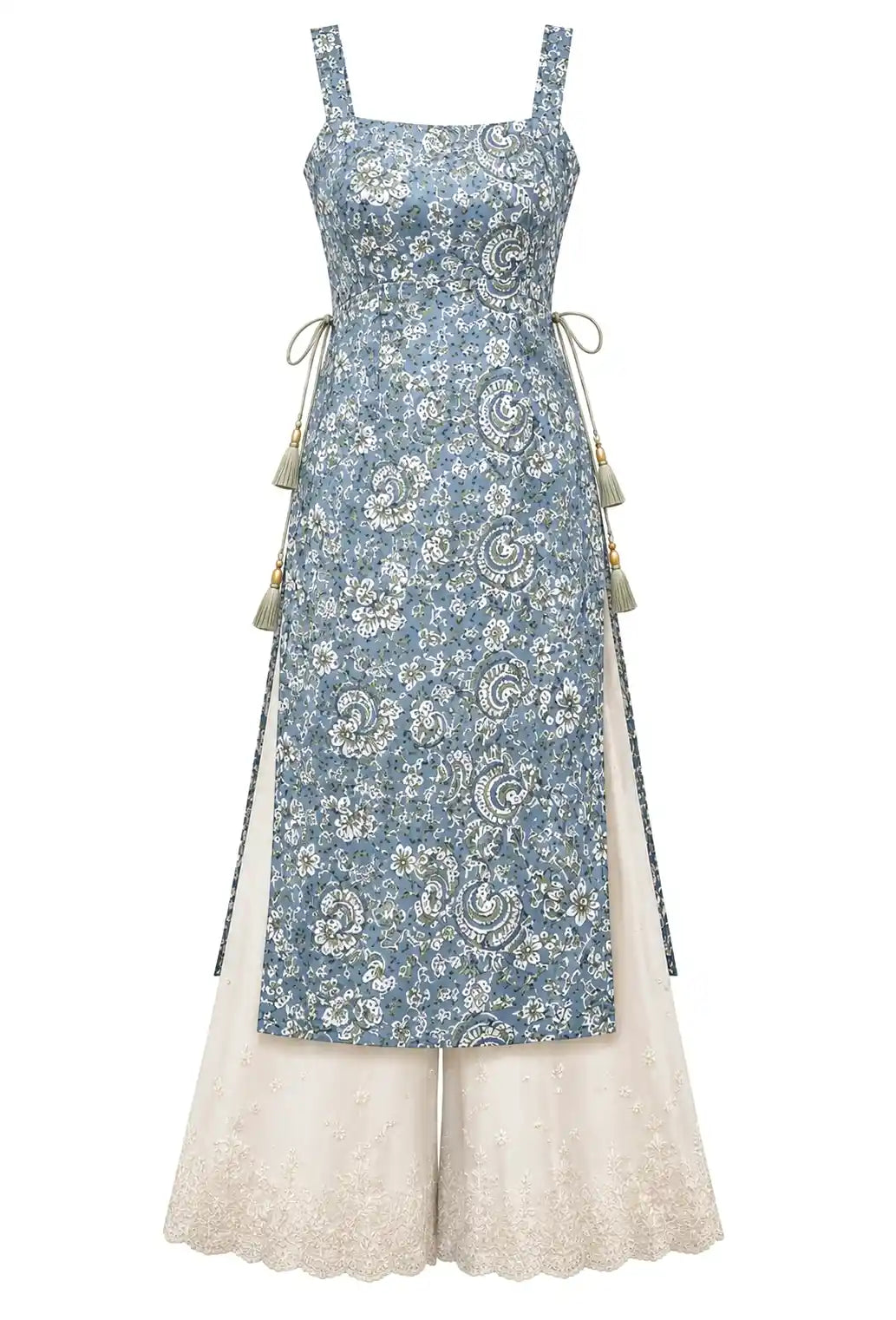 Grey Kalamkari Jaipuri Gulnaz Kurta