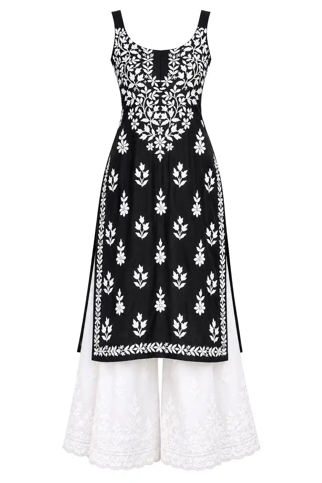 Swati's Black Aliya Noor Slit Kurta