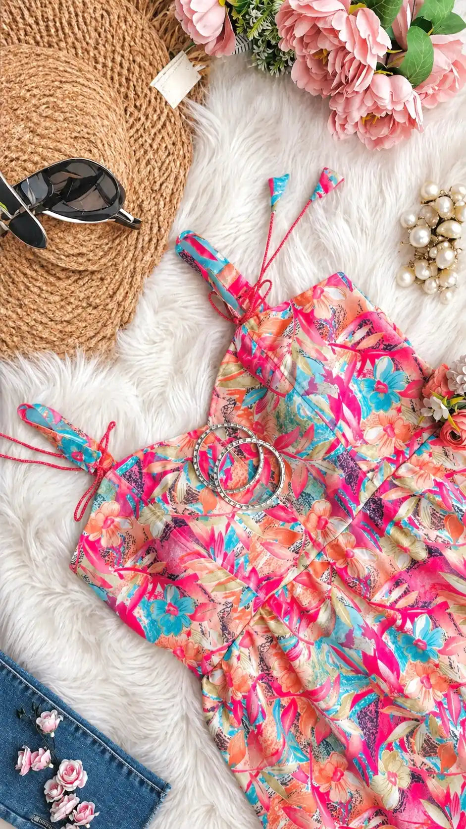 Tropical Bloom Peplum Top