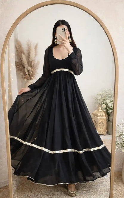 Swati's Twilight Black Gulnaz Anarkali