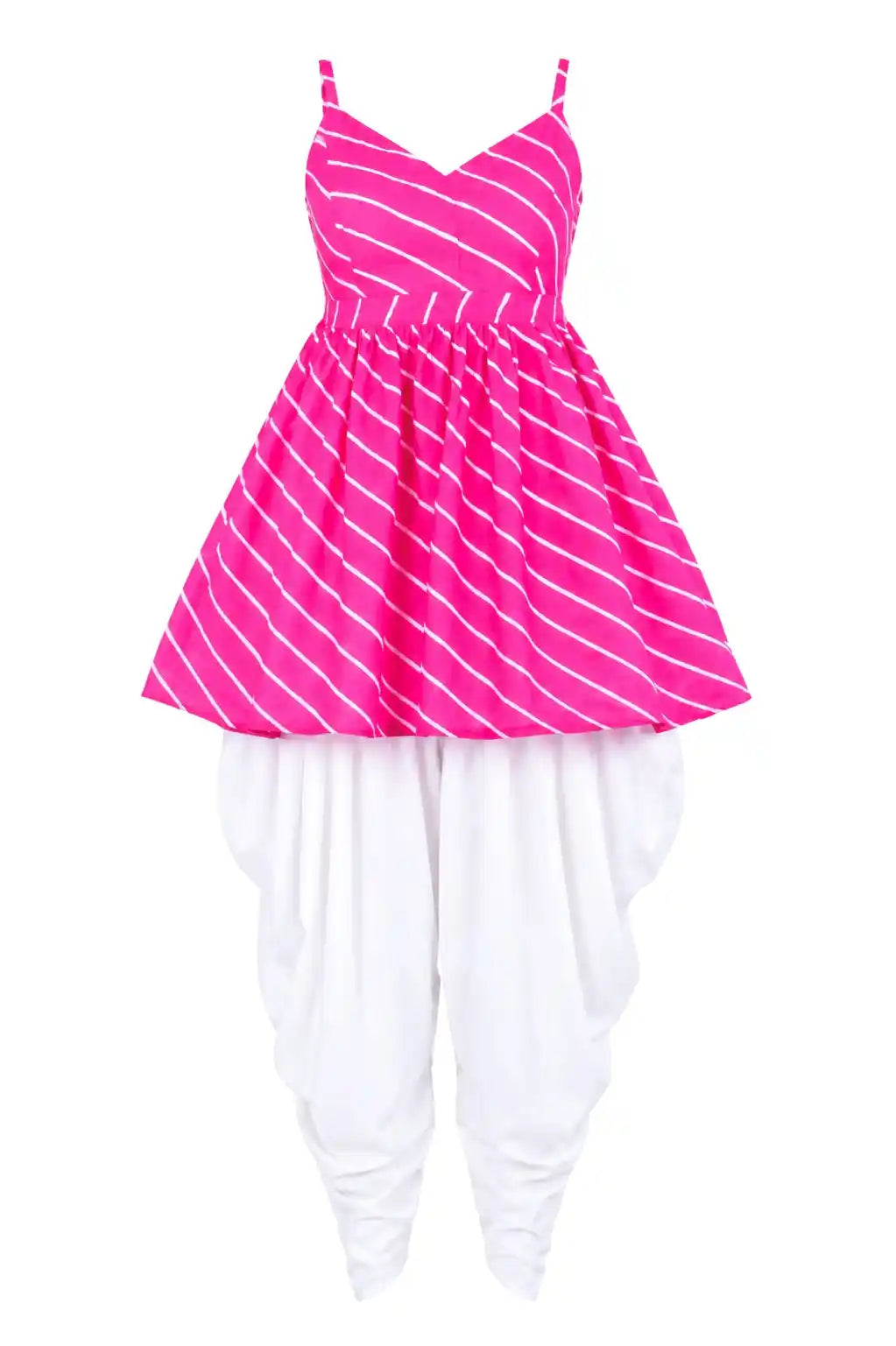 Blush Pink Lehriya Gulnaz Peplum