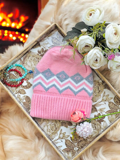 Cutest Peach Winter Cap