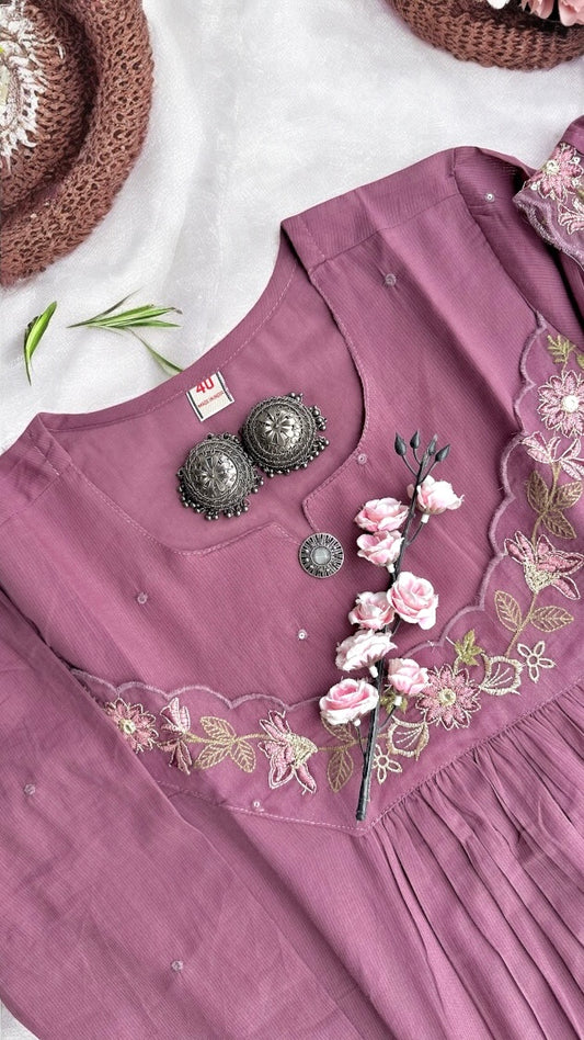 Gulbahaar Mauve Meher Suit Set