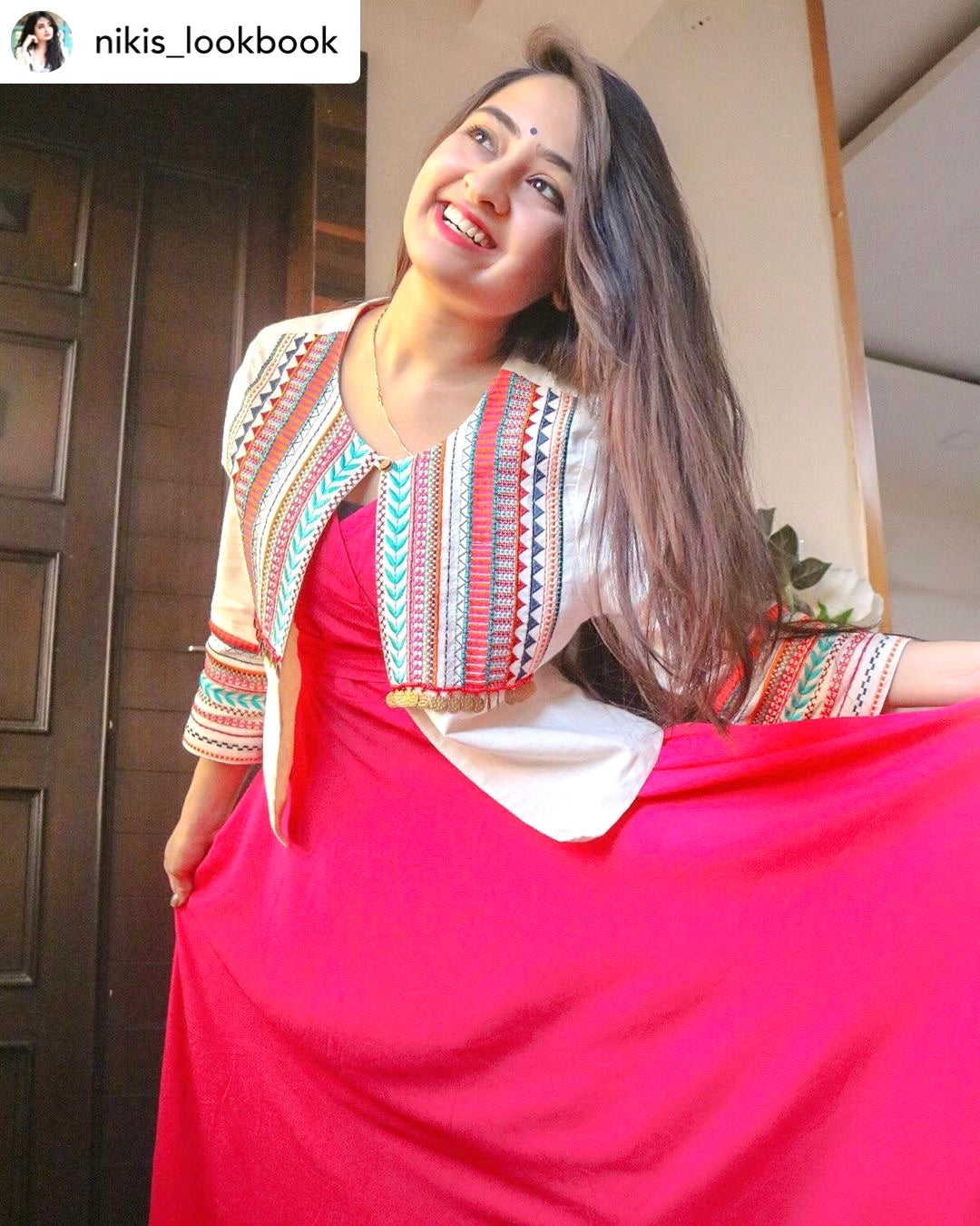 White Jaipuri Embroidered Jacket
