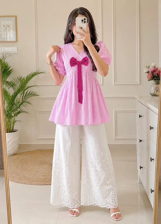 Lilac Charm Bow Top
