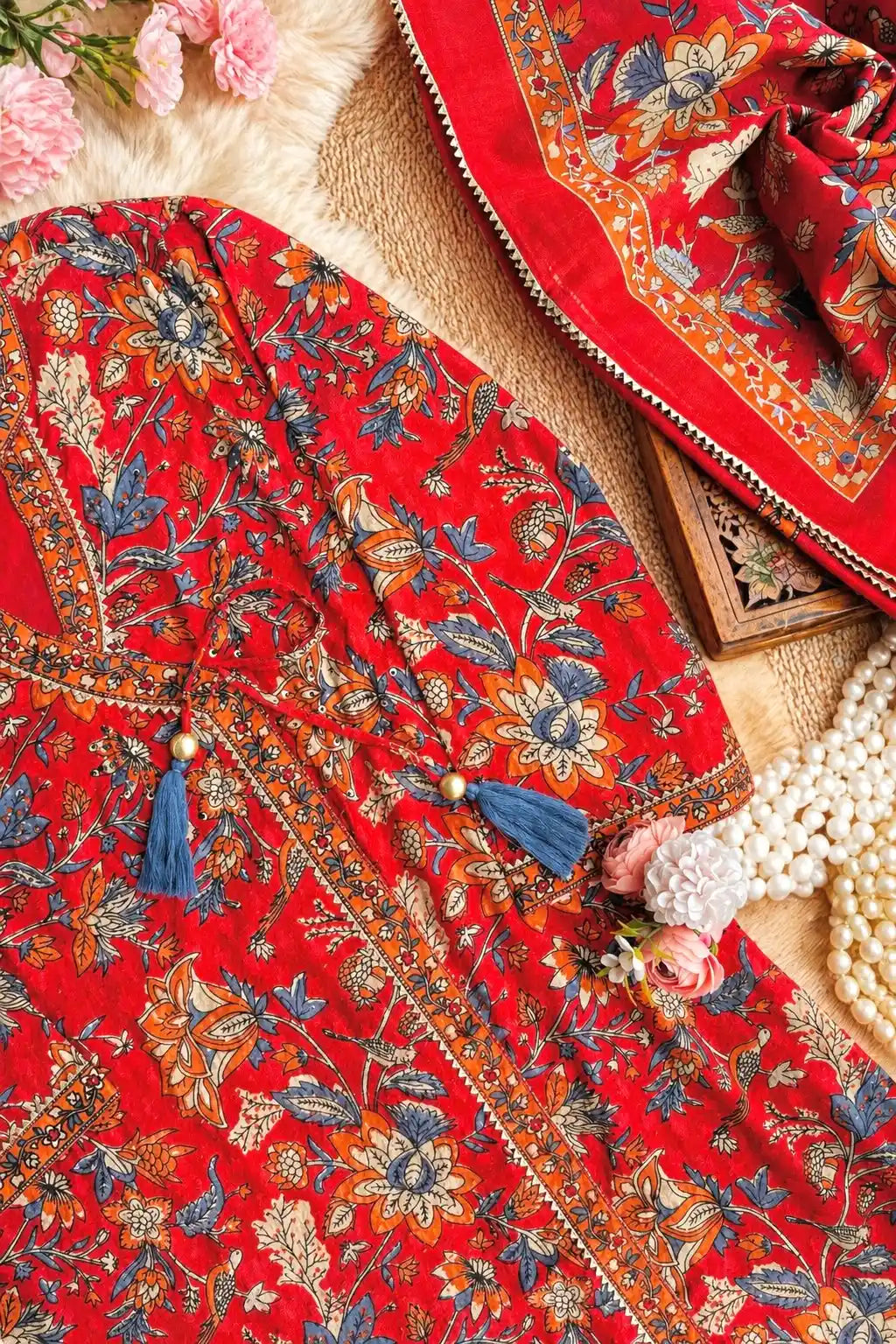 Gulnar Handblock Meher Suit Set