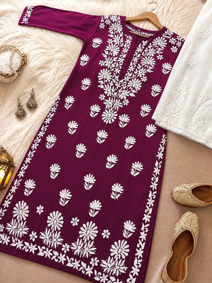 Mahima's Wine Aliya Noor Slit Kurta