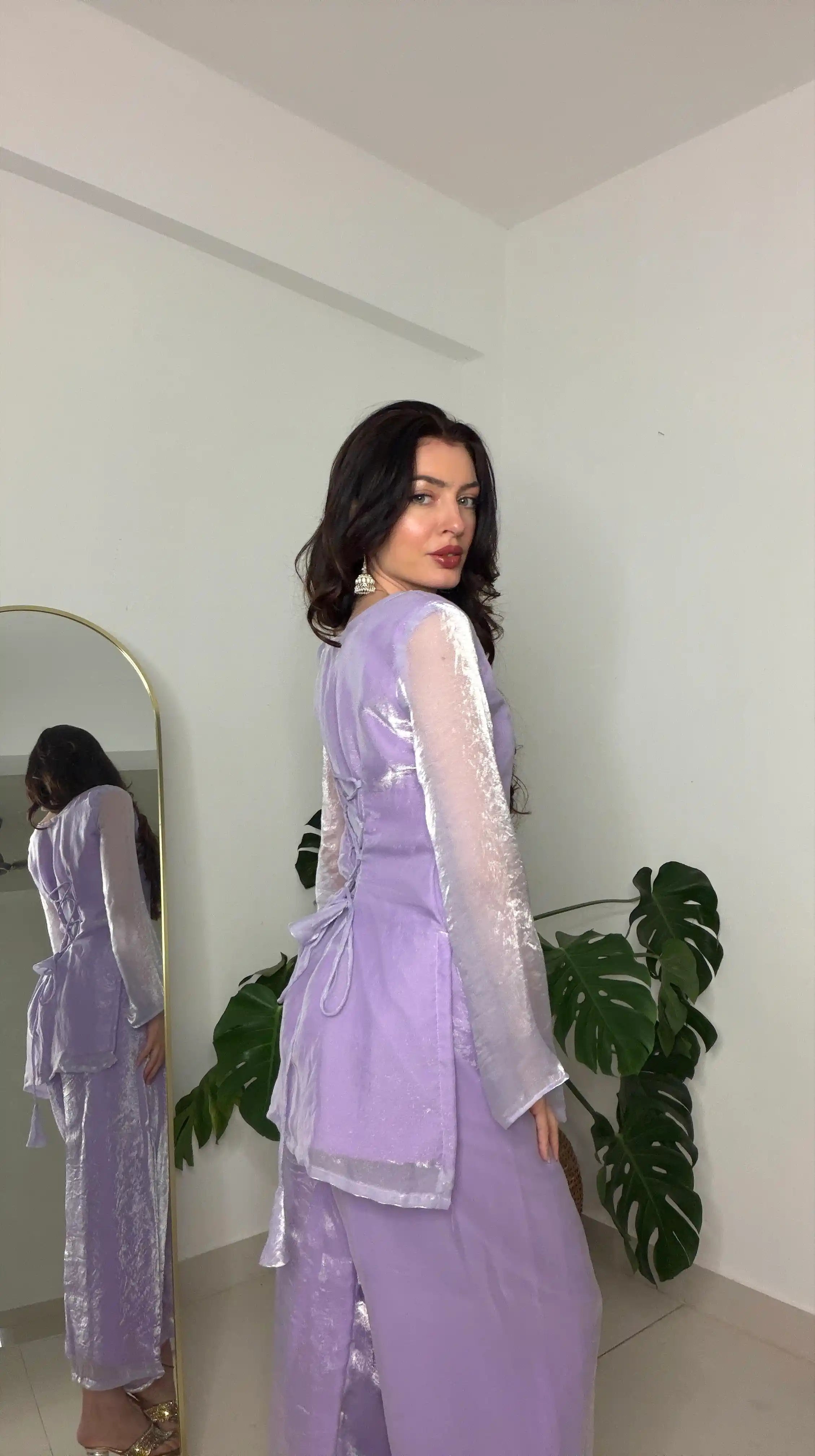 Blush Lilac Back Tie Gulnaz Set