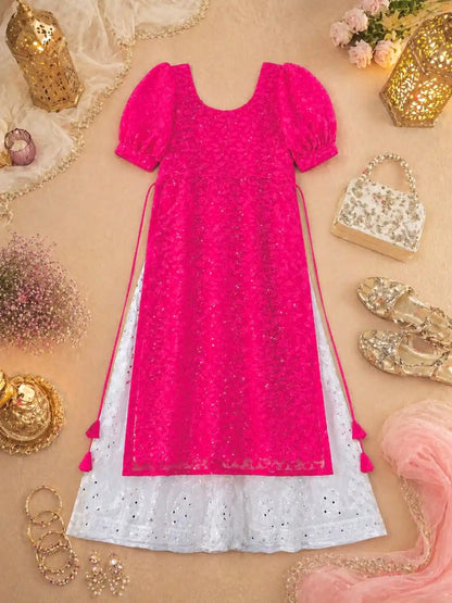 Mahima's Hot Pink Gulnaz Kurta
