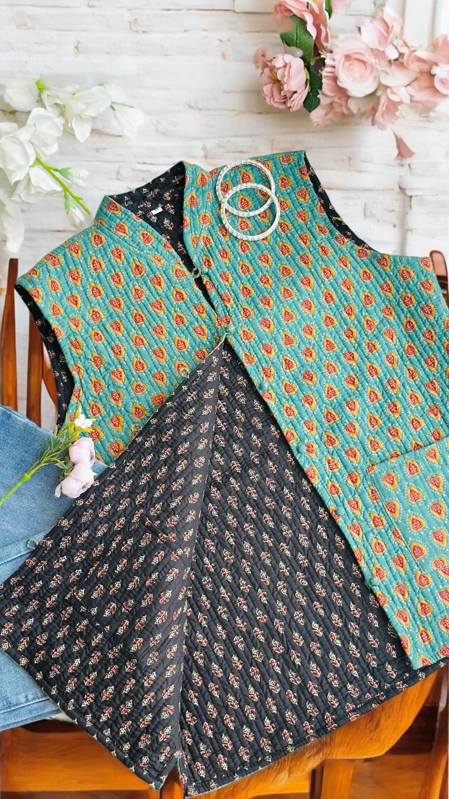 Reversible Block Jaipuri Jacket