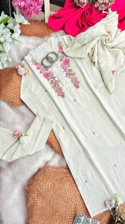 Gulnaar Embroidered Meher Suit Set
