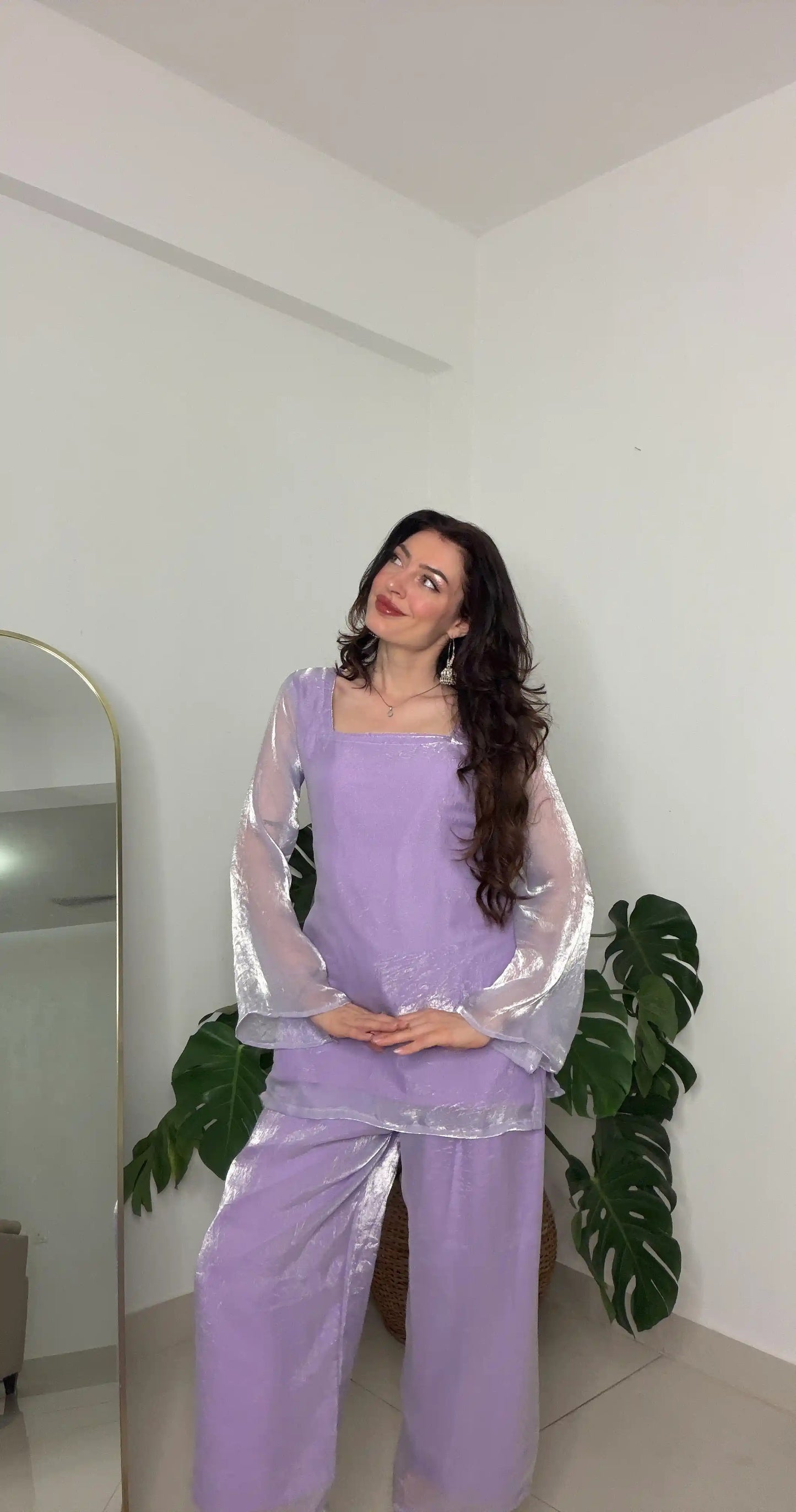Blush Lilac Back Tie Gulnaz Set