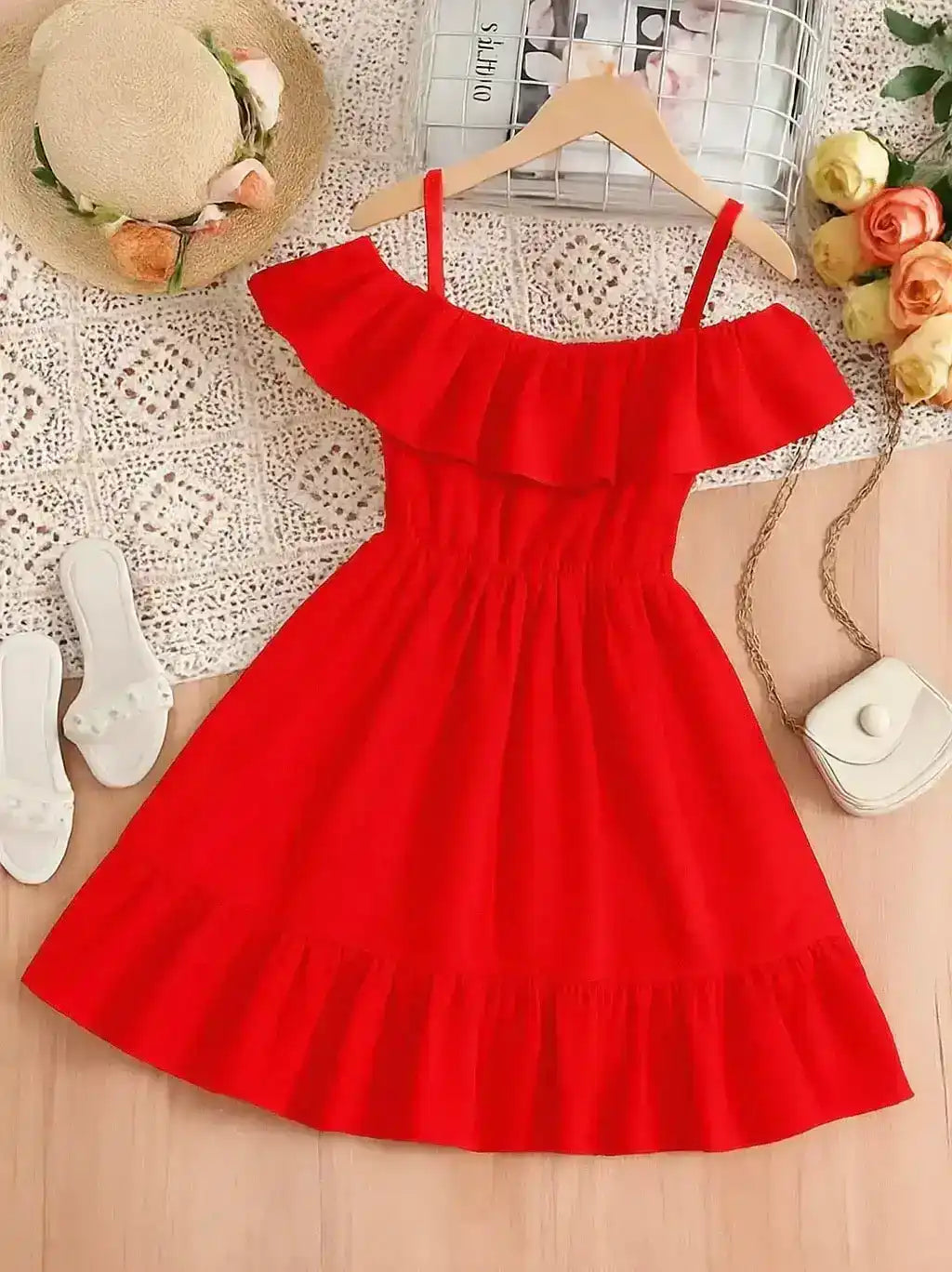 Ruby Ruffle Tiered Midi Dress