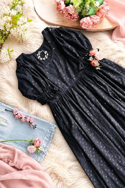 Dusky Black Sequence Gulnaz Kurta