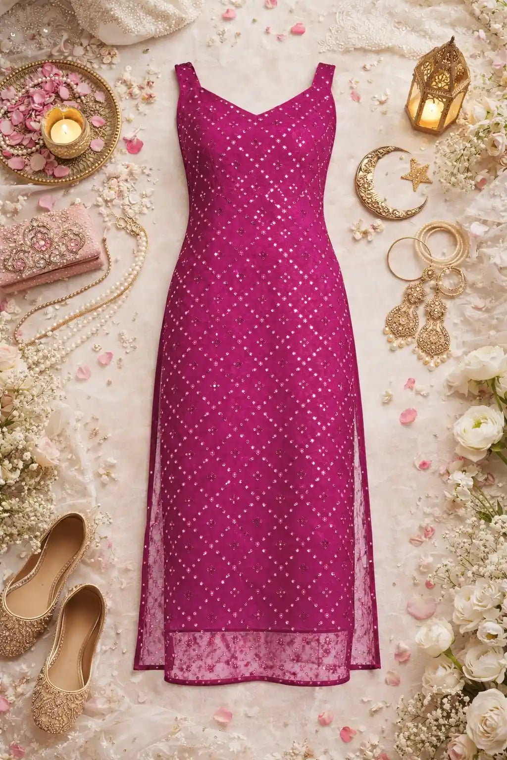 Wine Slit Mirror Gulnaz Kurta