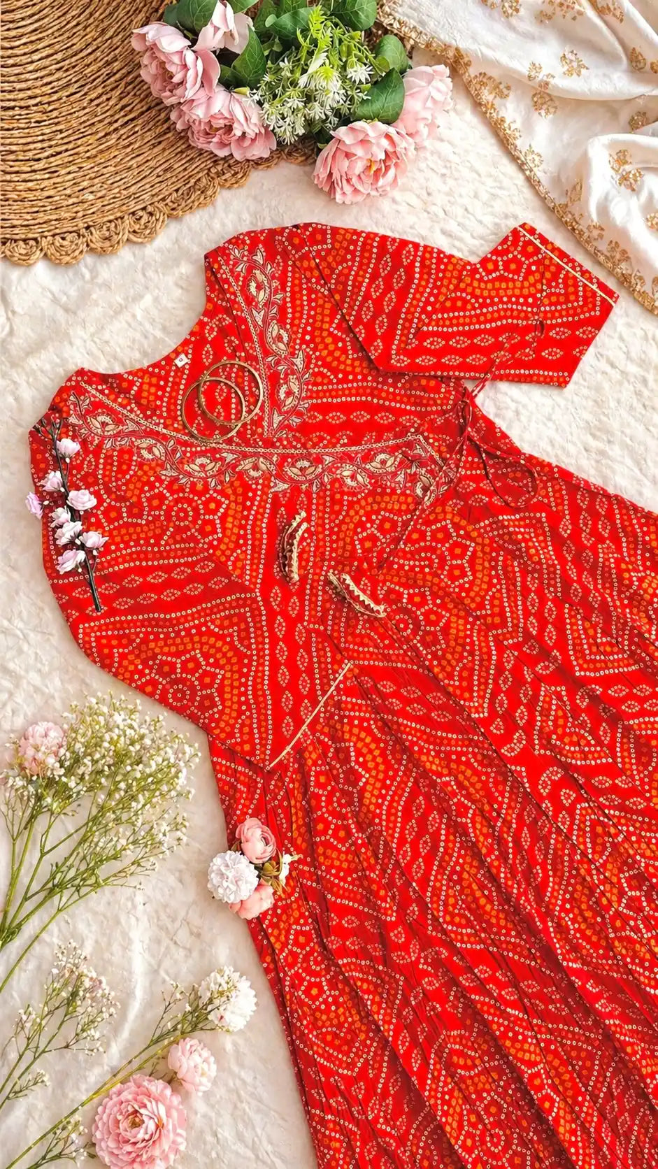 Bandhani Gota Patti Suit Set