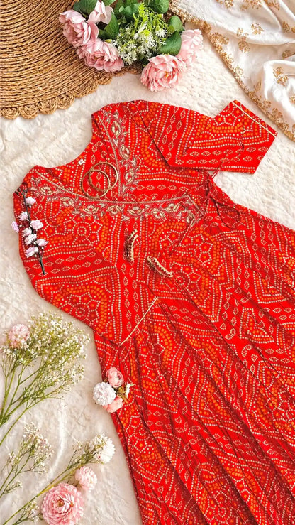 Bandhani Gota Patti Suit Set