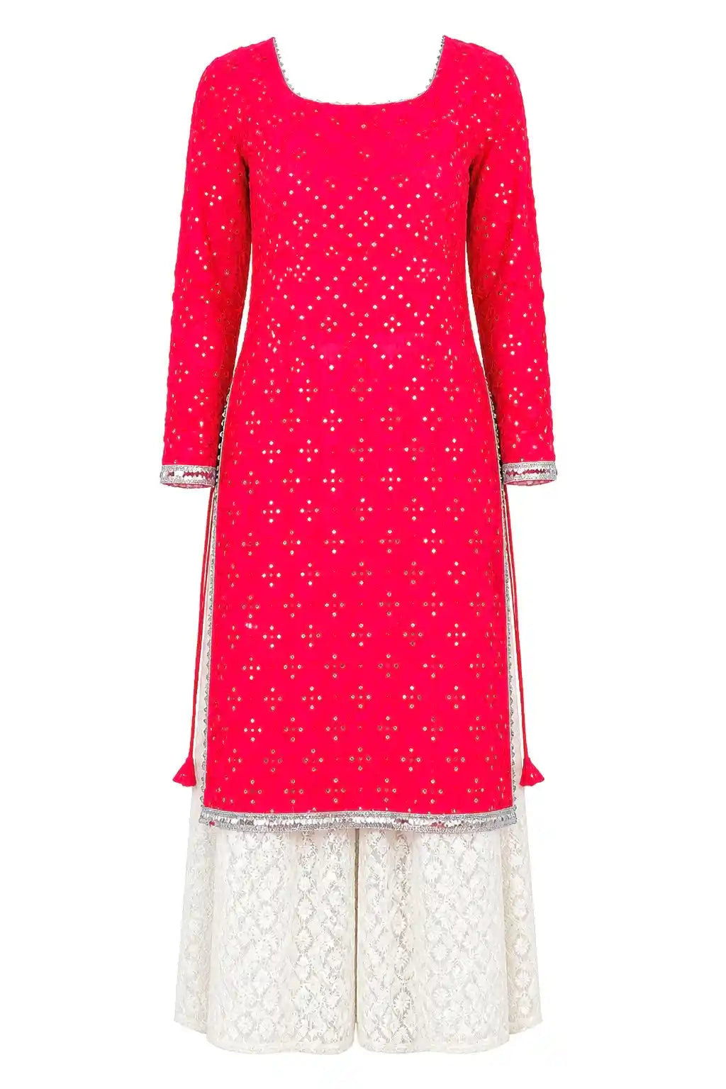 Fuchsia Pink Mirror Gulnaz Kurta
