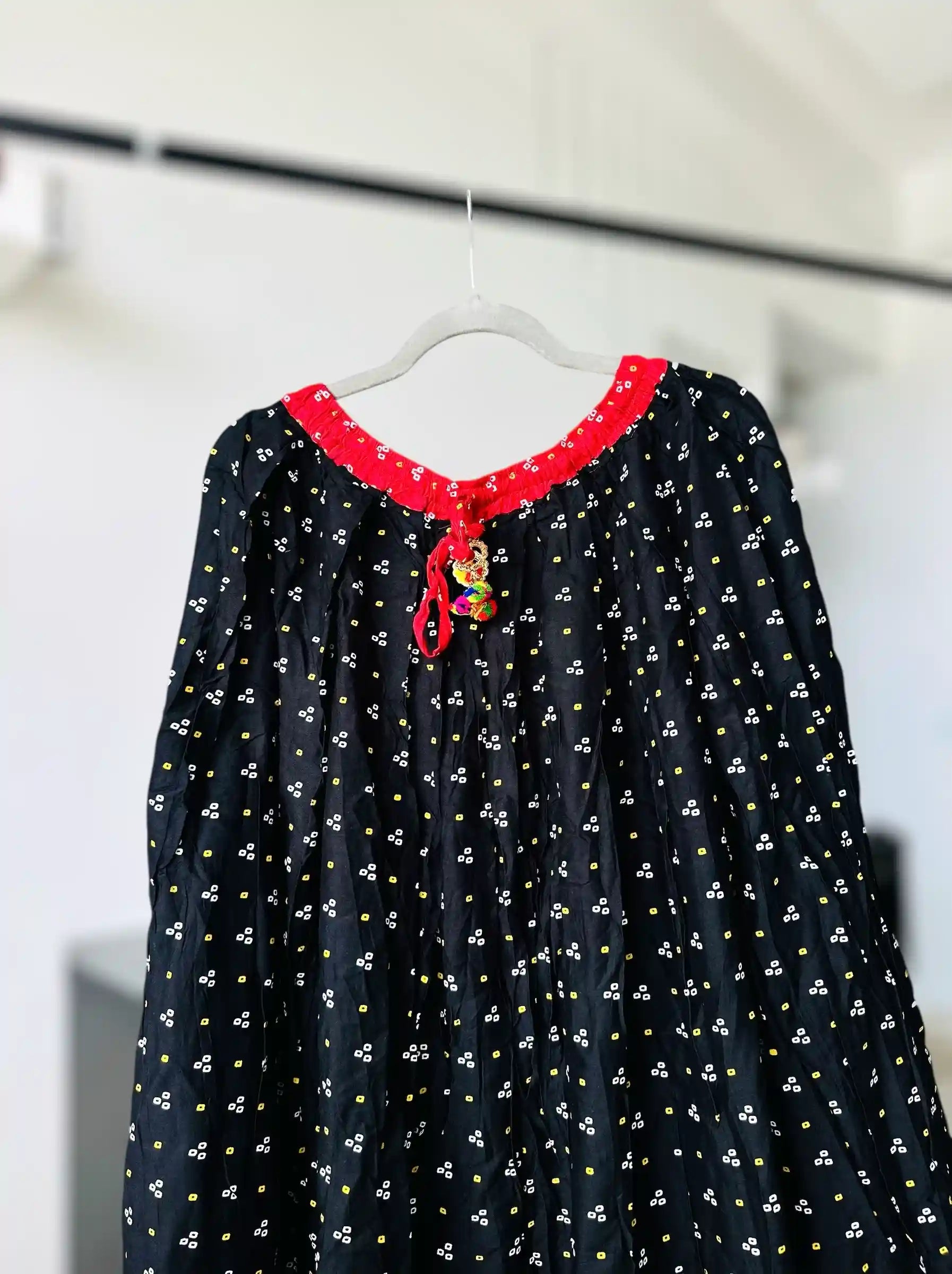 Black Bandhej Jaipuri Twirl Skirt - Passion for Fashion by Shivani