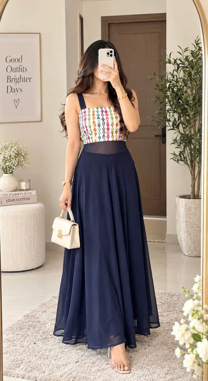 Surabhi's Gamti Blue Gulnaz Anarkali