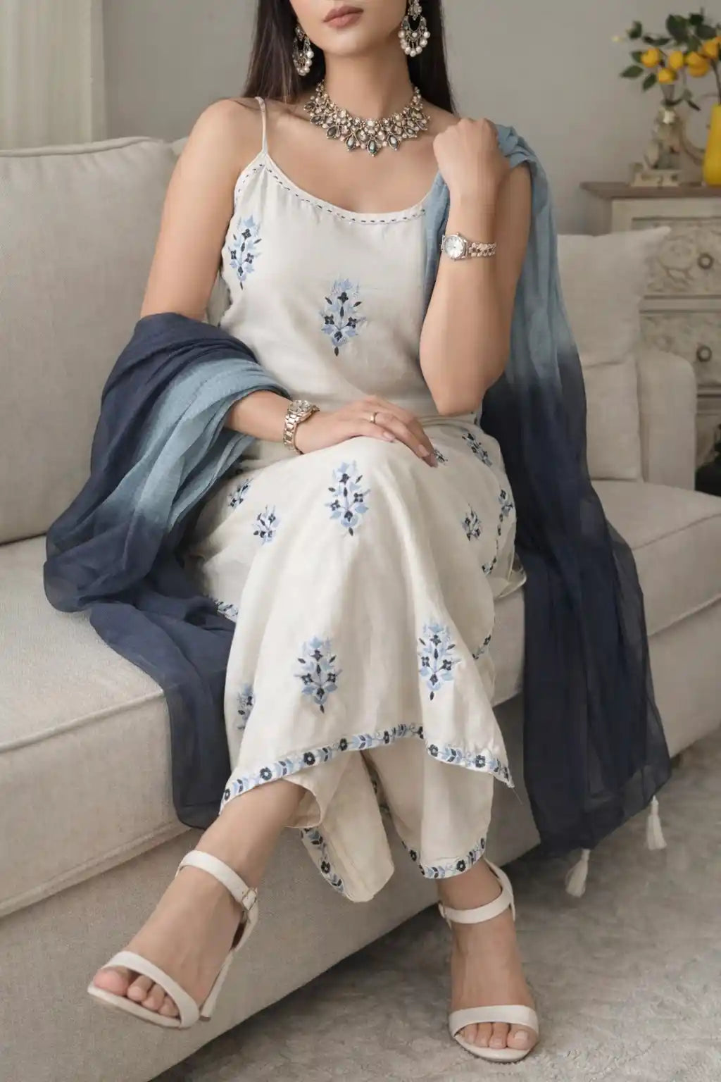 Embroidered Meher Suit Set