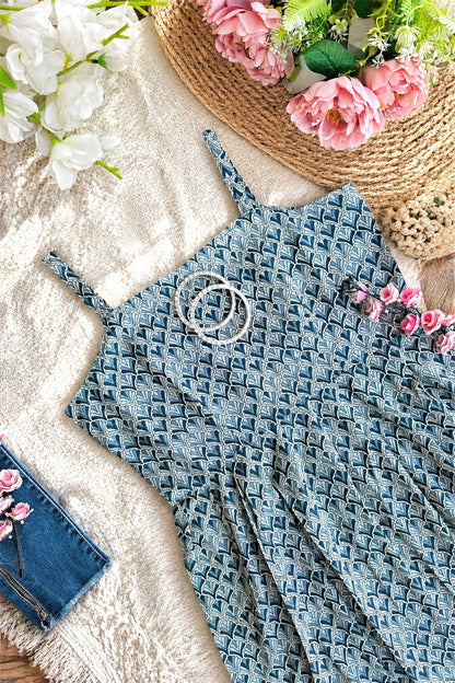 Blush Grey Jaipuri Short Top