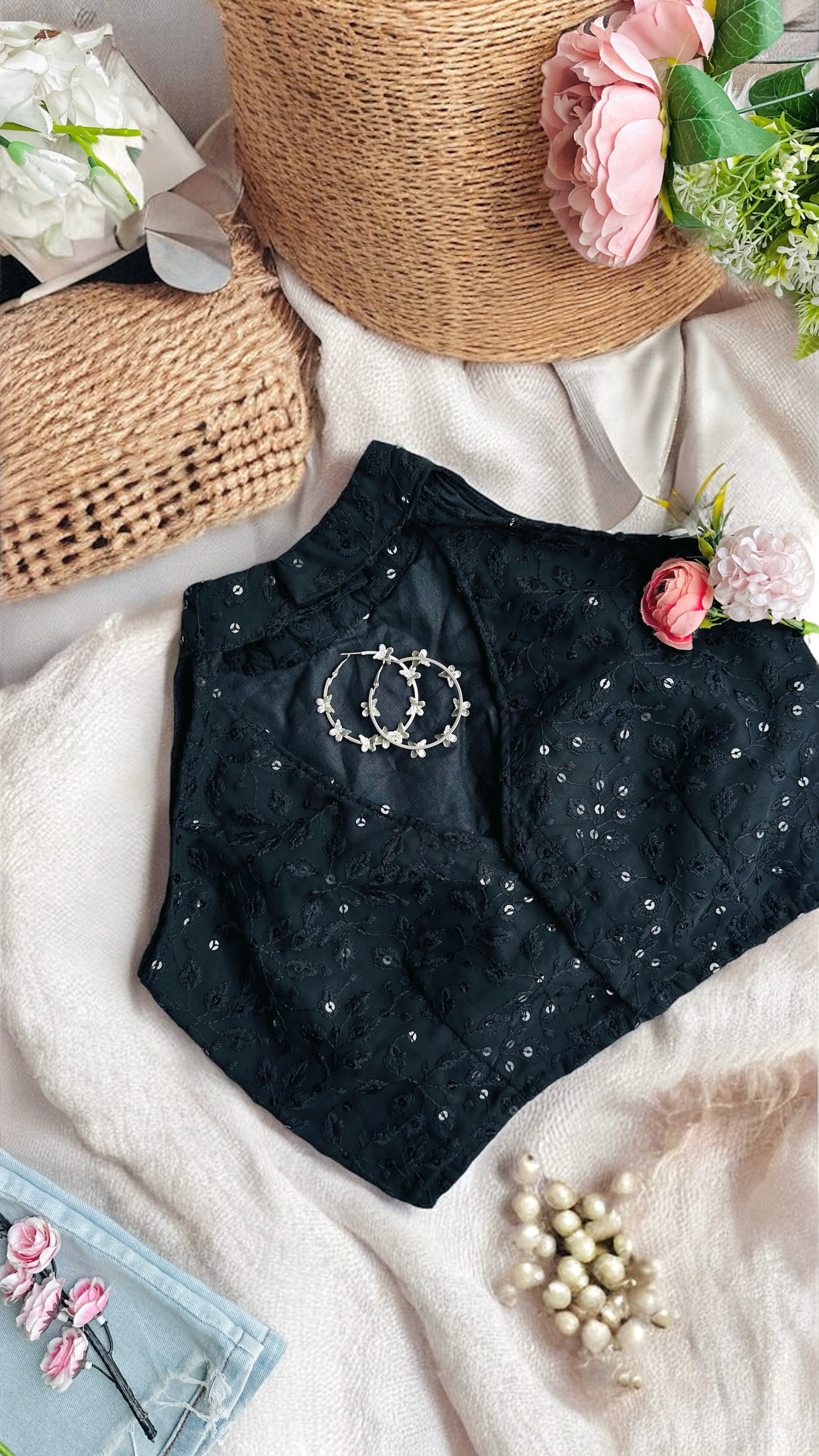 Midnight Spark Sequin Blouse