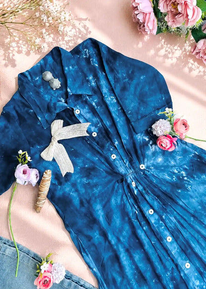 Indigo Blue Collar Dress