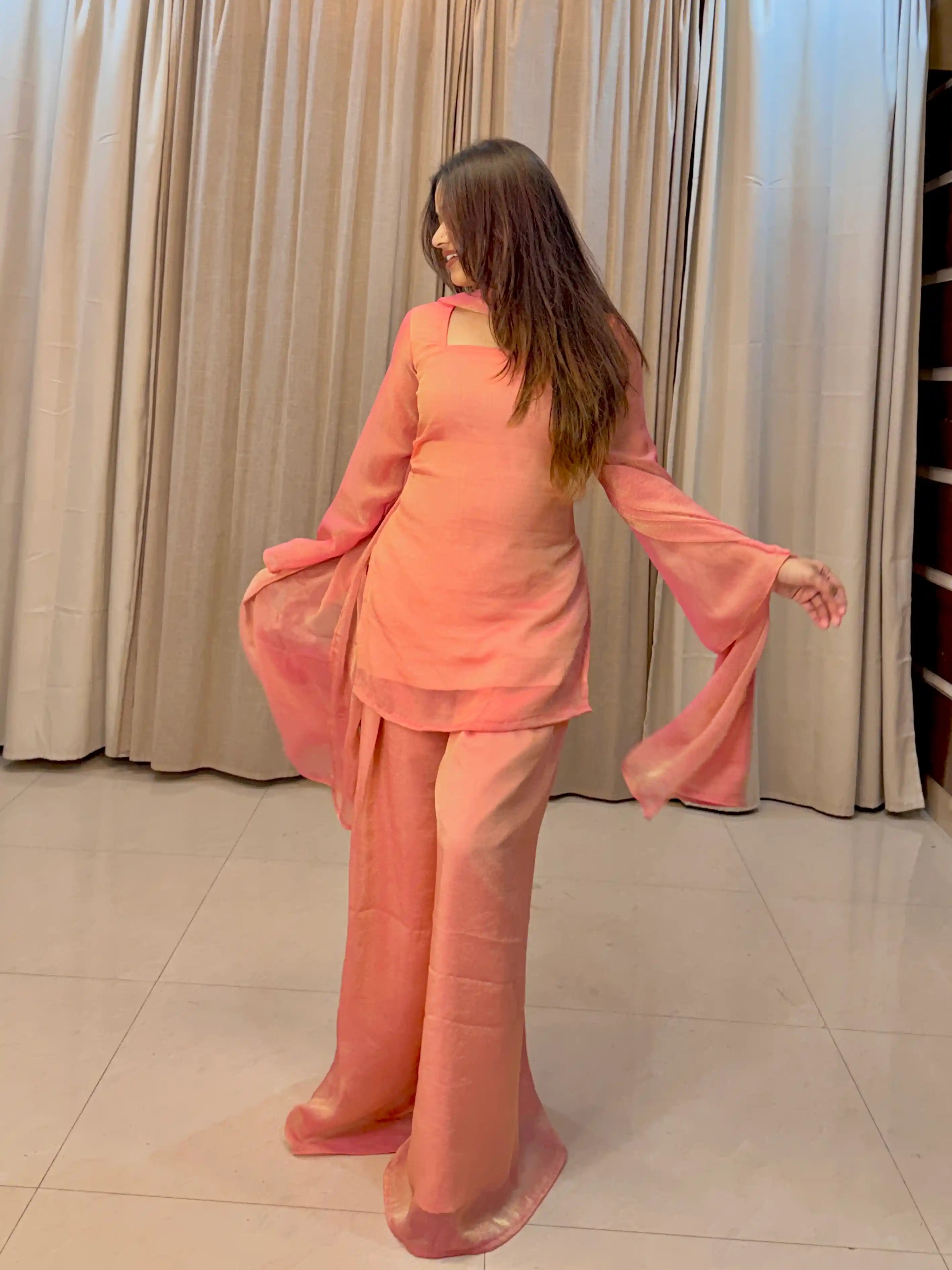 Peach Kareena Gulnaz Suit Set