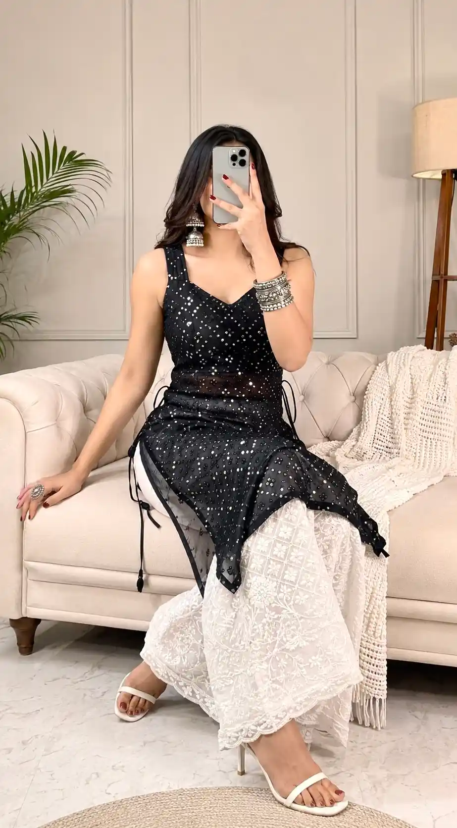 Swati's Twilight Black Gulnaz Kurta