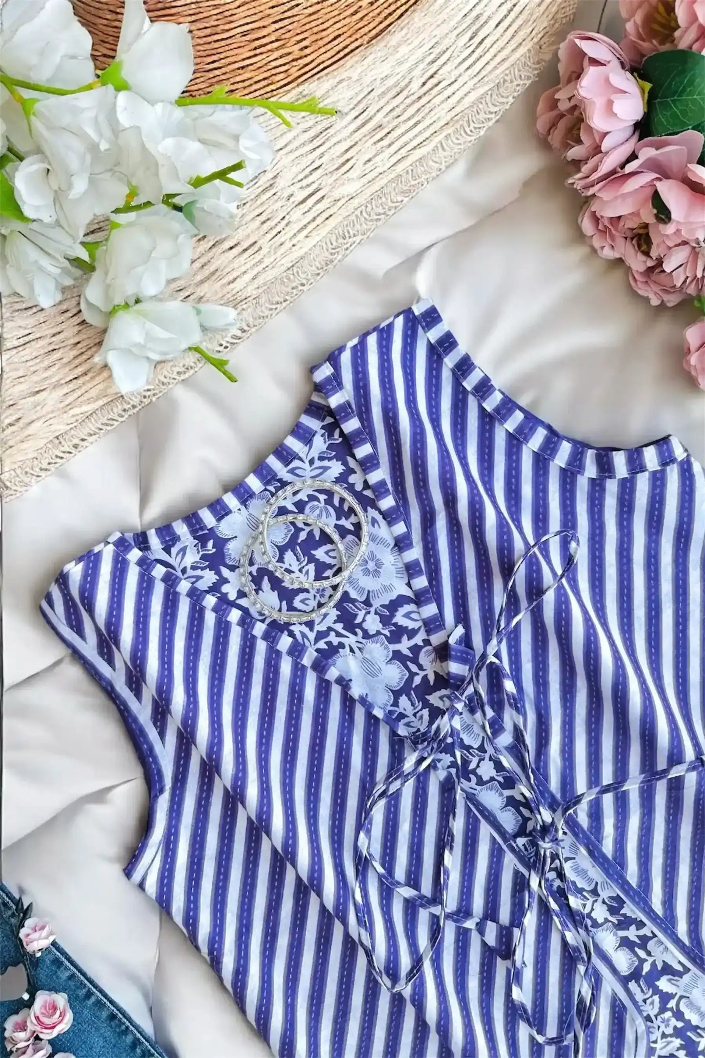 Vintage Lilac Ajrakh Jaipuri Jacket