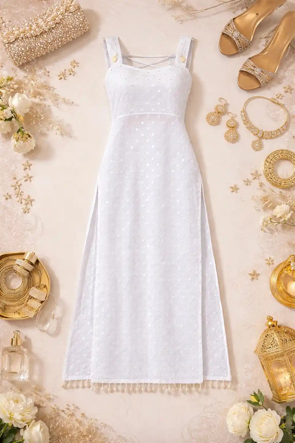 Serenity White Dori Gulnaz Kurta