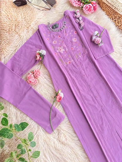 Lilac Embroidered Meher Suit Set