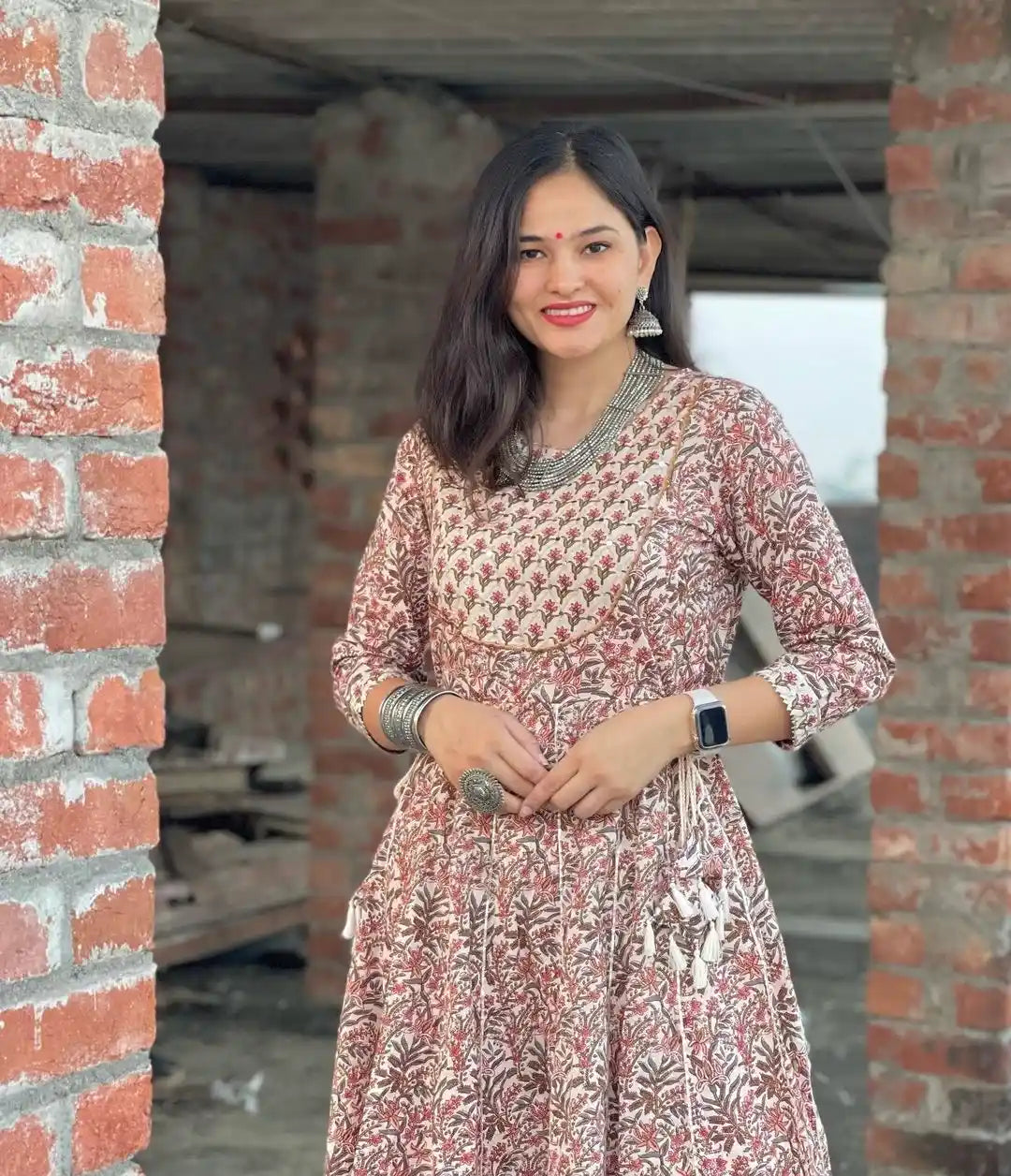 Jaipuri Meher Anarkali Suit Set