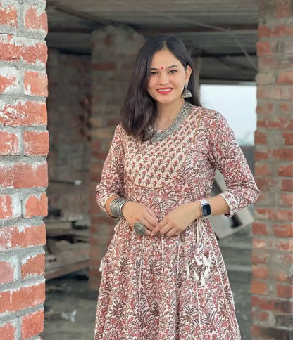 Jaipuri Meher Anarkali Suit Set