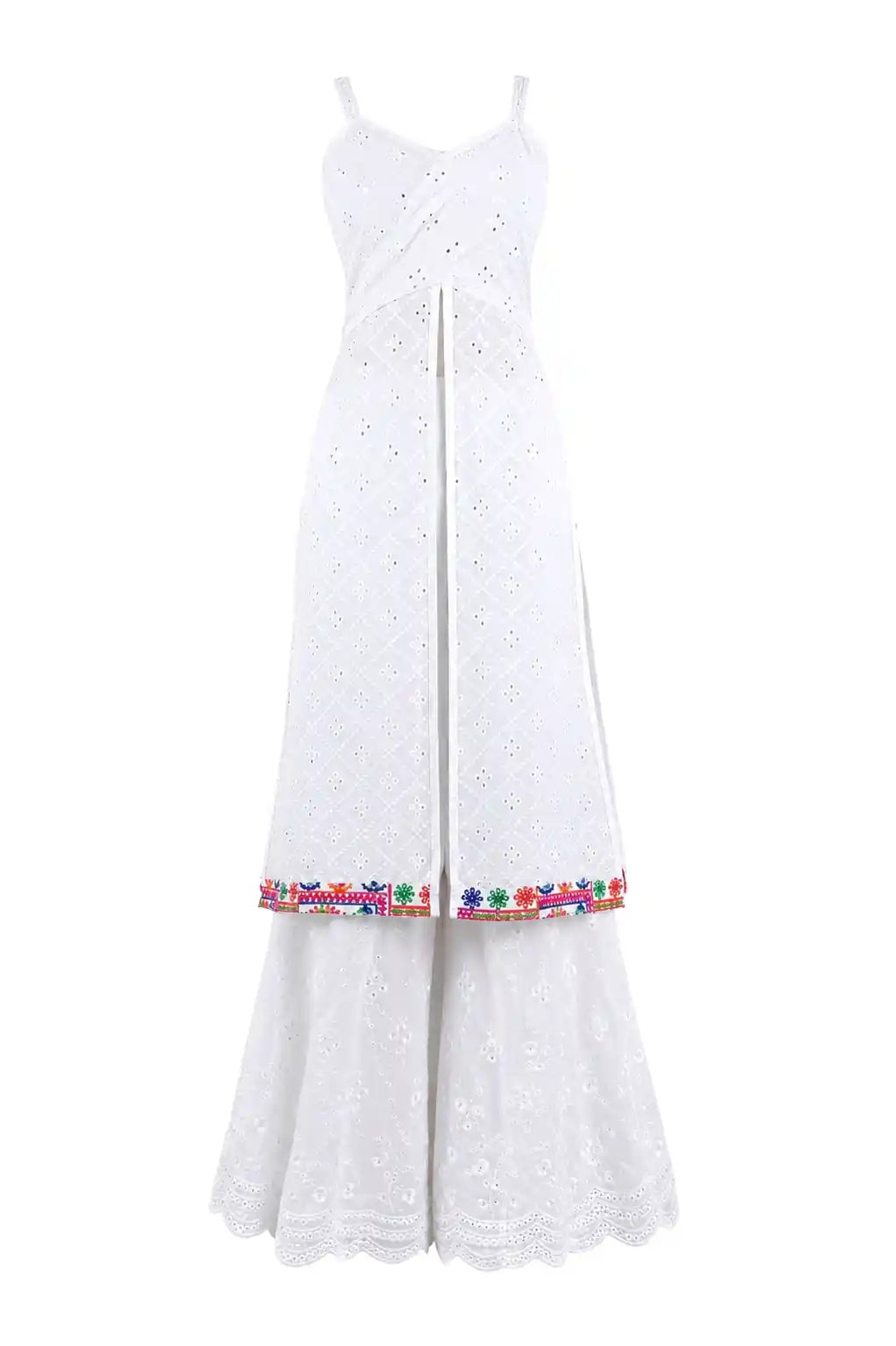 Dreamy White Embroidered Gulnaz Kurta