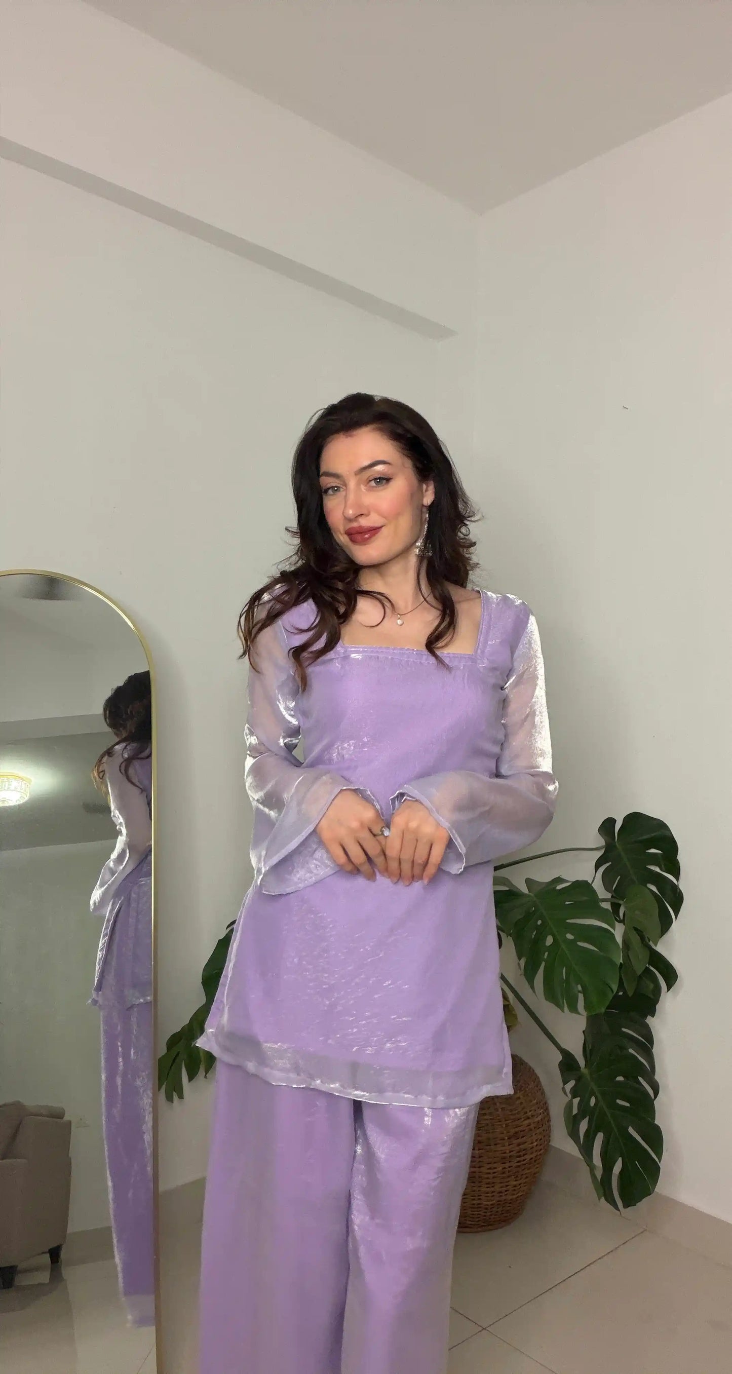 Blush Lilac Back Tie Gulnaz Set