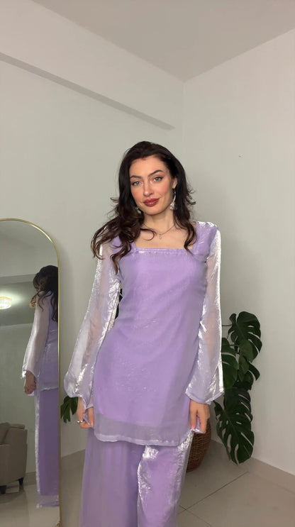Blush Lilac Back Tie Gulnaz Set