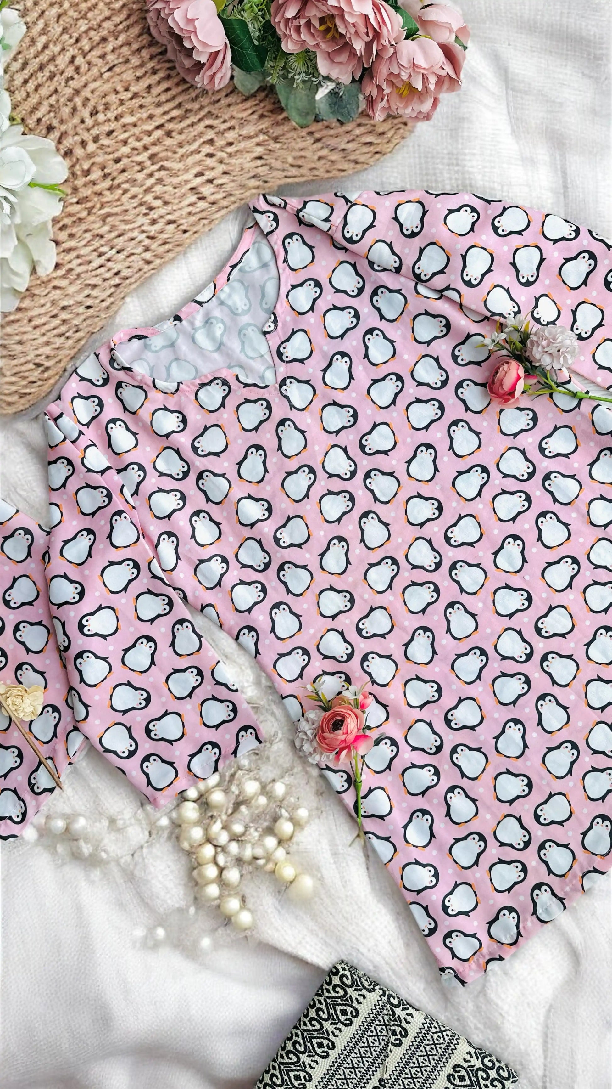 Cute Penguin Comfy Lounge Shorts Set - Passion for Fashion by Shivani