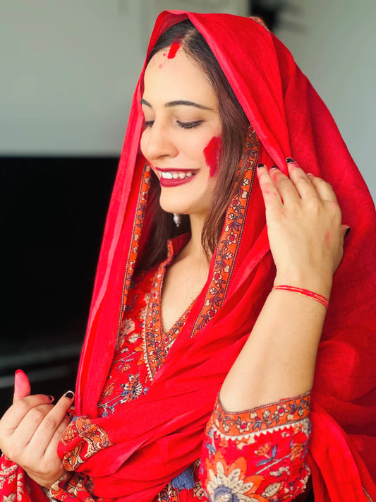 Gulnar Handblock Meher Suit Set