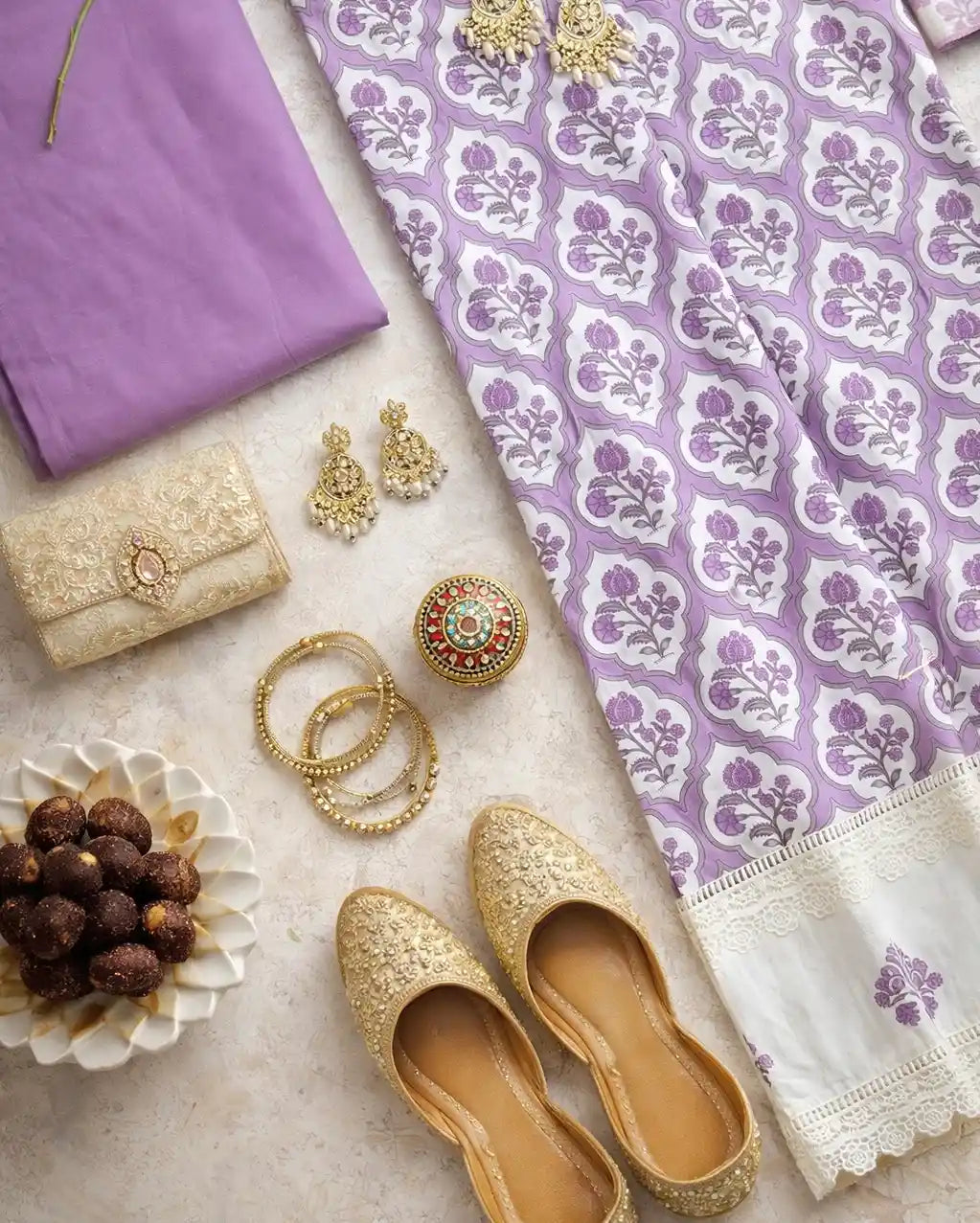Lilac Block Meher Suit Set