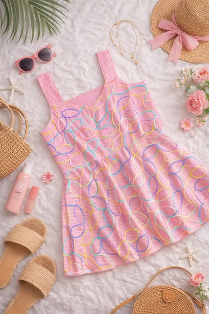 Pastel Swirl Candy Peplum