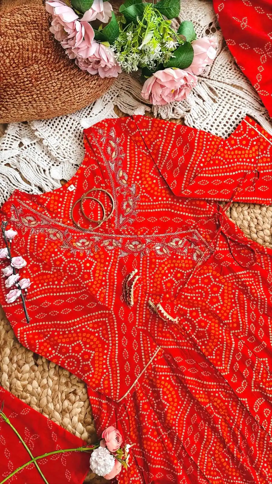 Bandhani Gota Patti Suit Set