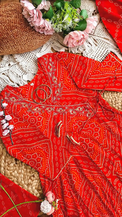 Bandhani Gota Patti Suit Set