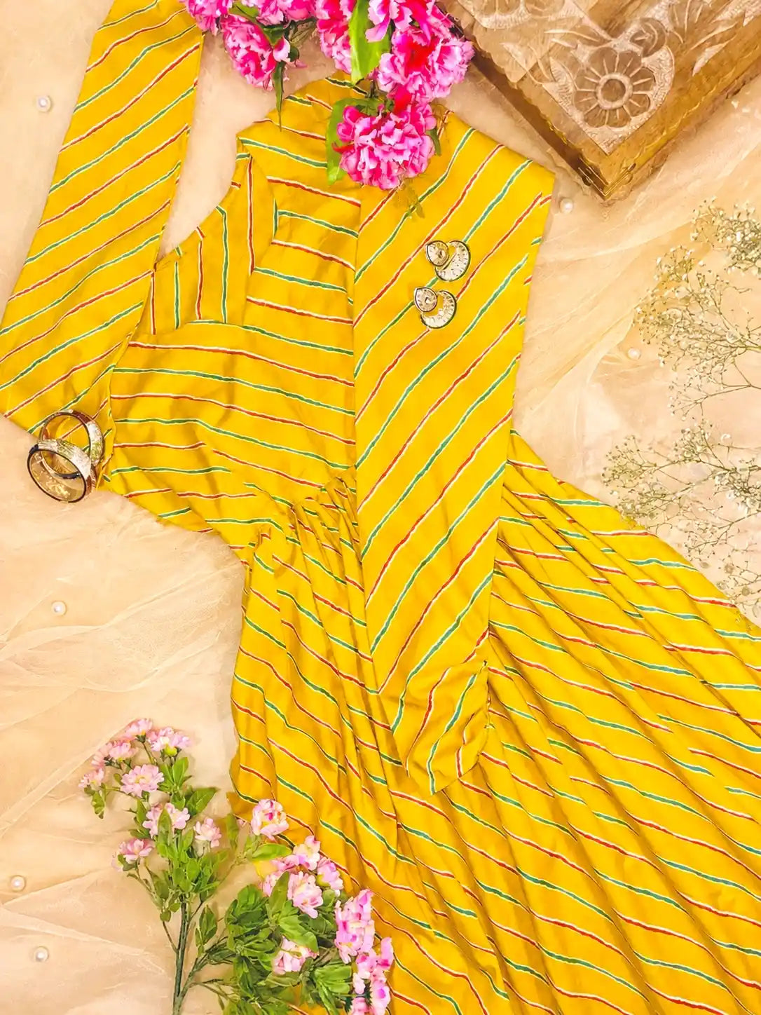 Mulmul Lehriya Jaipuri Twirl Kurta